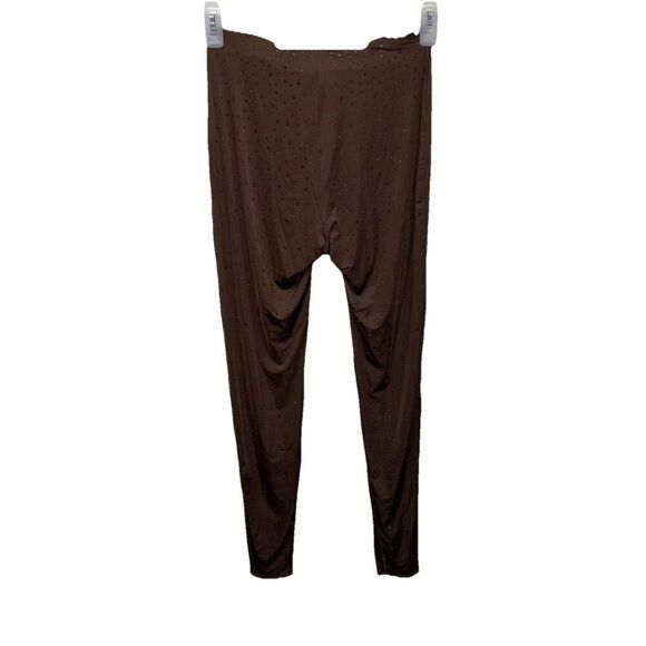 Skims x Swarovski Jelly Sheer Crystal High Waisted Leggings Cocoa M NEW Stretch - Picture 6 of 9
